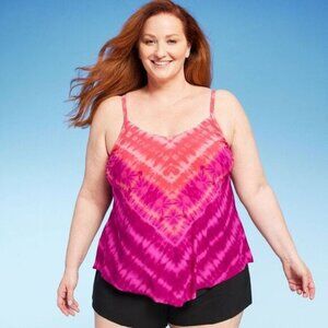 NEW Aqua Green Swimsuit Tankini Top UPF 50+ Size X